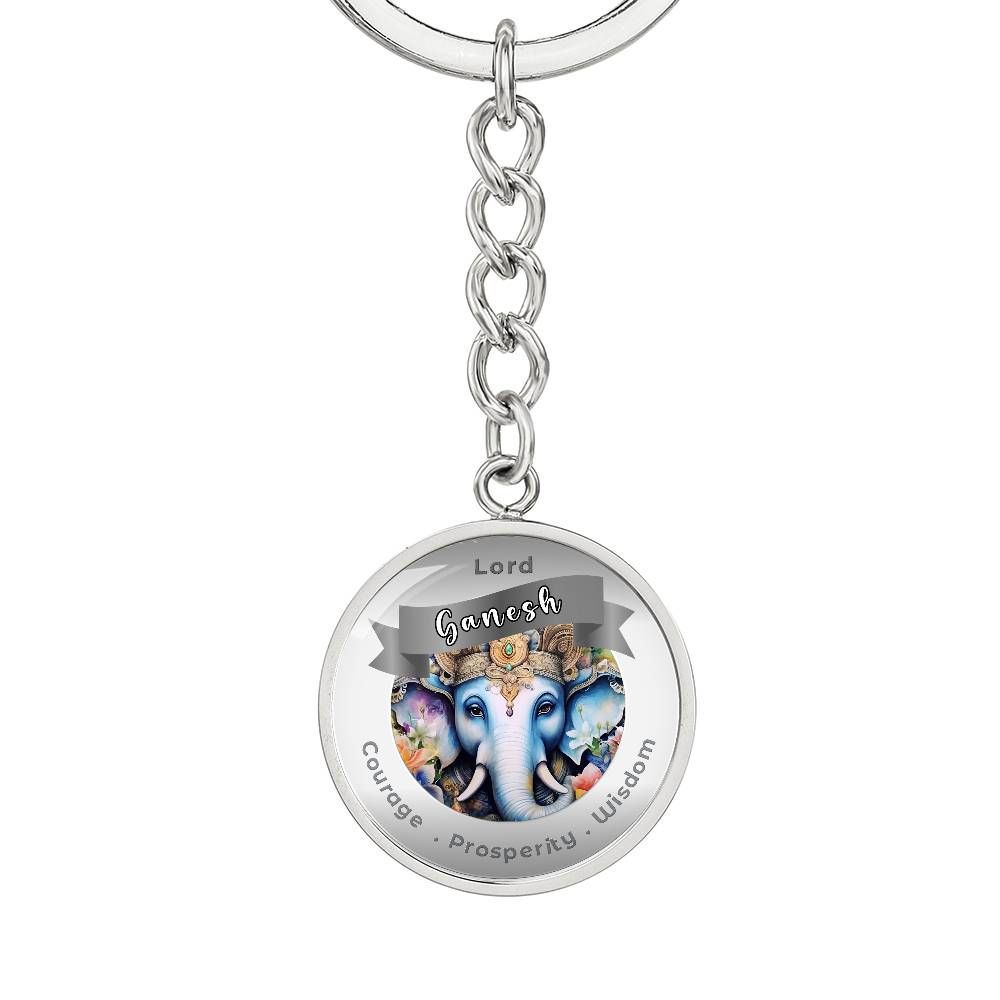 Lord Ganesh - Affirmation Keychain For Courage Prosperity Wisdom- More Than CharmsMore Than Charms