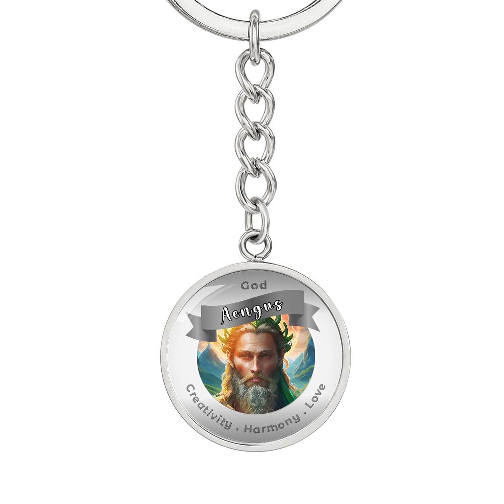 God Aengus - Affirmation Keychain For Creativity Harmony Love - More Than CharmsMore Than Charms