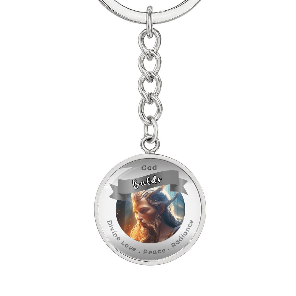 God Baldr - Affirmation Keychain For Divine Love Peace Radiance - More Than CharmsMore Than Charms