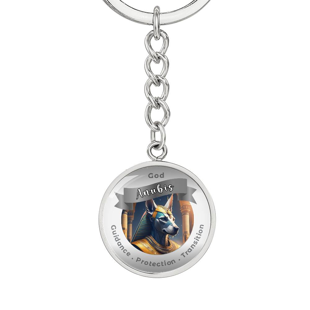 God Anubis - Affirmation Keychain For Guidance Protection Transition - More Than CharmsMore Than Charms