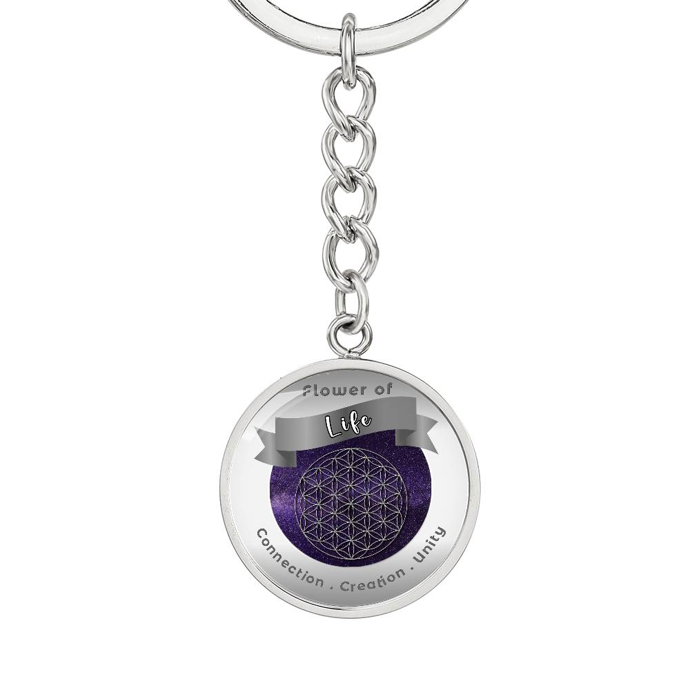 Flower of Life - Affirmation Keychain For Connection Creation Unity - More Than CharmsMore Than Charms