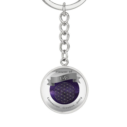 Flower of Life - Affirmation Keychain For Connection Creation Unity - More Than CharmsMore Than Charms