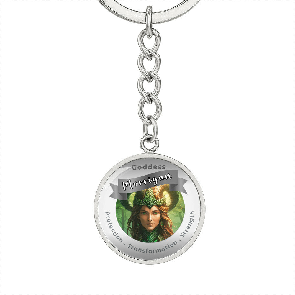 Morrigan - Affirmation Keychain For Protection Transformation Strength - More Than CharmsMore Than Charms