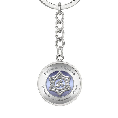 Crown Chakra - Connection Spiritual Enlightenment Divine Wisdom - Affirmation Keychain - More Than CharmsMore Than Charms