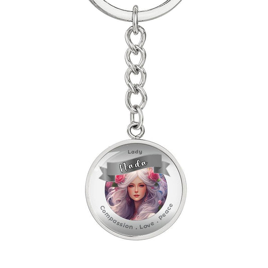 Lady Nada - Affirmation Keychain For Compassion, Love & Peace - More Than CharmsMore Than Charms