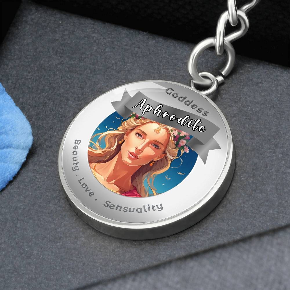 Goddess Aphrodite - Affirmation Keychain For Beauty Love Sensuality - More Than CharmsMore Than Charms