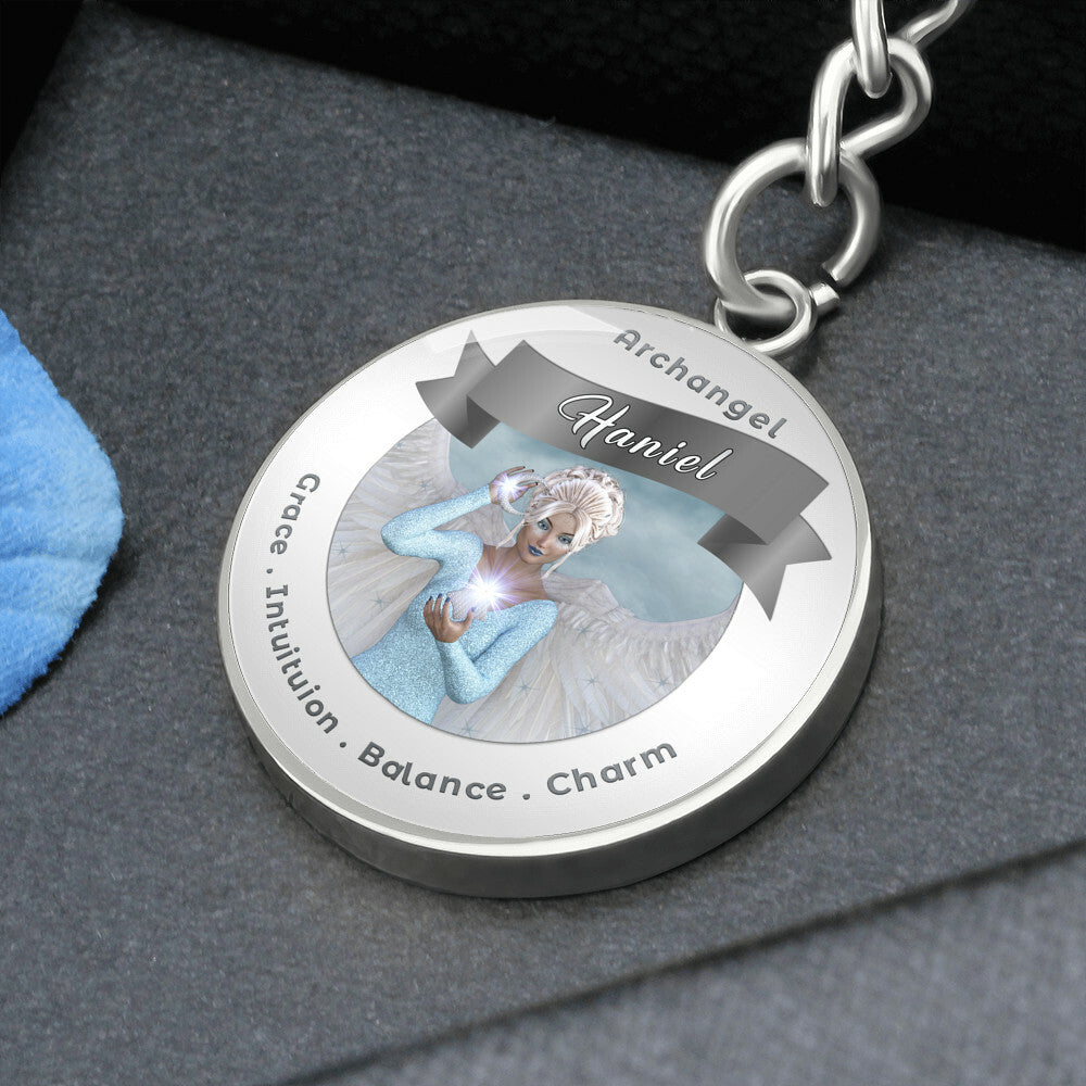 Archangel Haniel - Affirmation Keychain For Balance, Charm, Grace & Intuition - More Than CharmsMore Than Charms