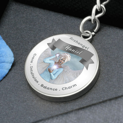 Archangel Haniel - Affirmation Keychain For Balance, Charm, Grace & Intuition - More Than CharmsMore Than Charms
