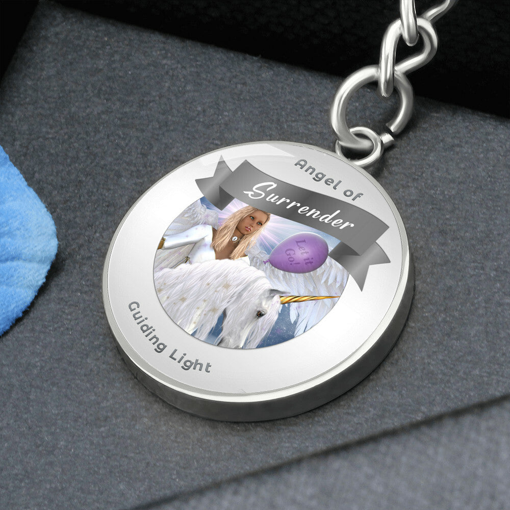 Surrender - Guardian Angel Affirmation Keychain - More Than CharmsMore Than Charms