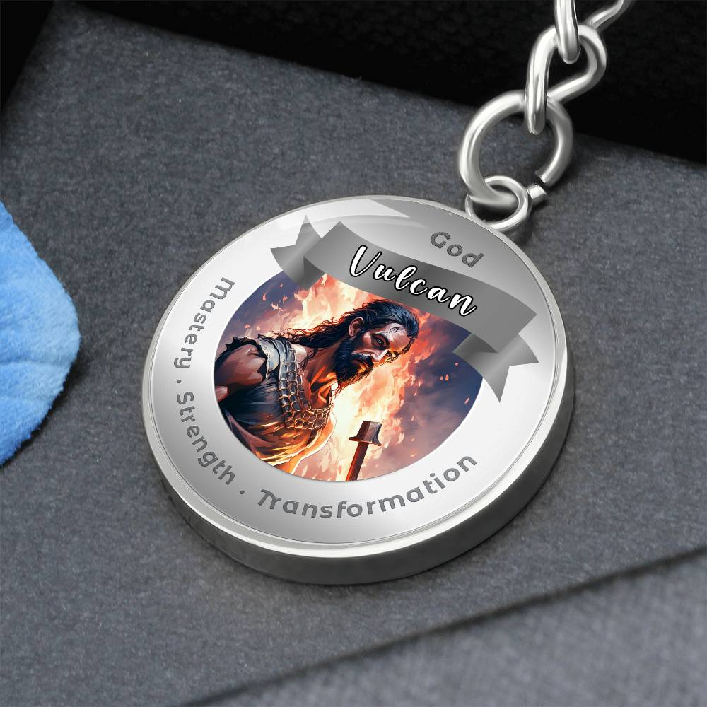 Vulcan - Affirmation Keychain For Mastery Strength Transformation- More Than CharmsMore Than Charms
