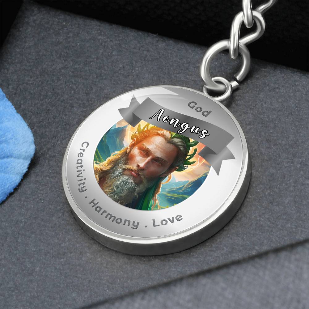God Aengus - Affirmation Keychain For Creativity Harmony Love - More Than CharmsMore Than Charms