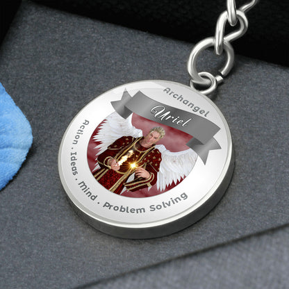 Archangel Uriel - Affirmation Keychain For Action, Ideas, Mind & Problem Solving - More Than CharmsMore Than Charms