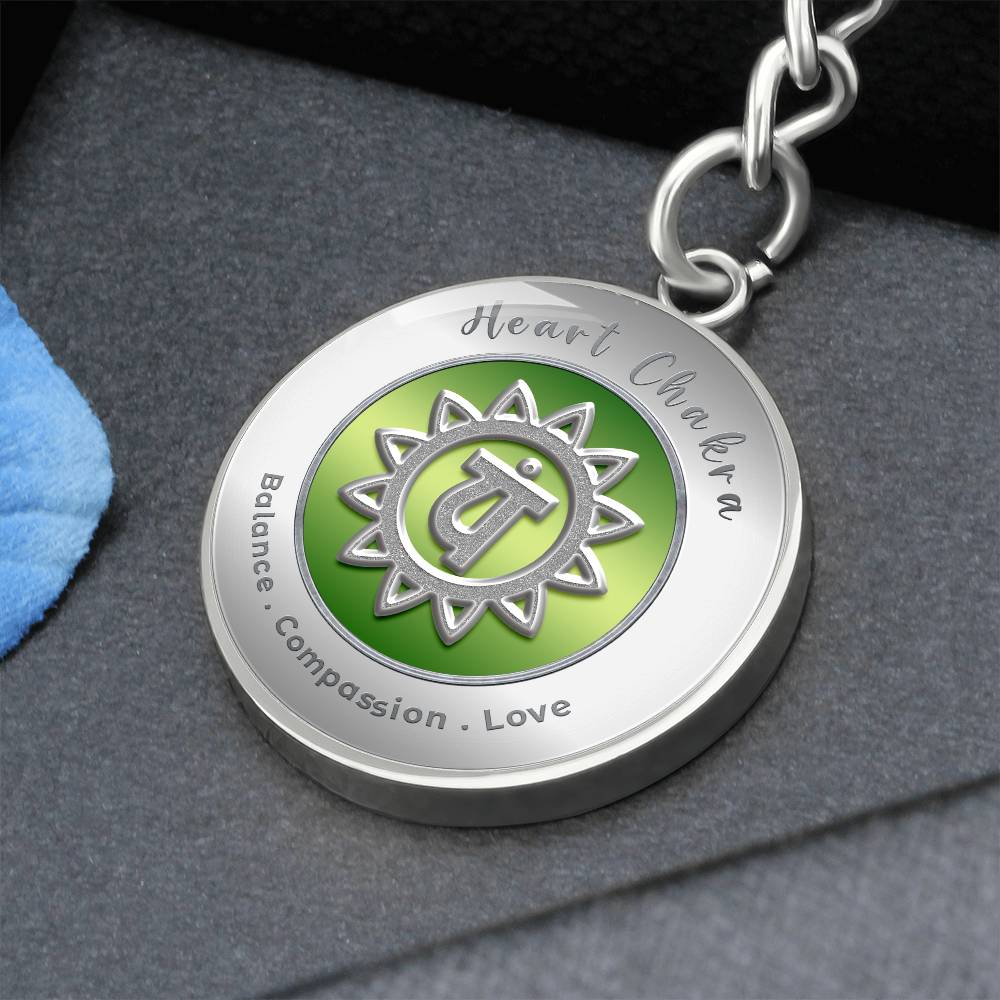 Heart Chakra - Love Compassion Balance - Affirmation Keychain - More Than CharmsMore Than Charms