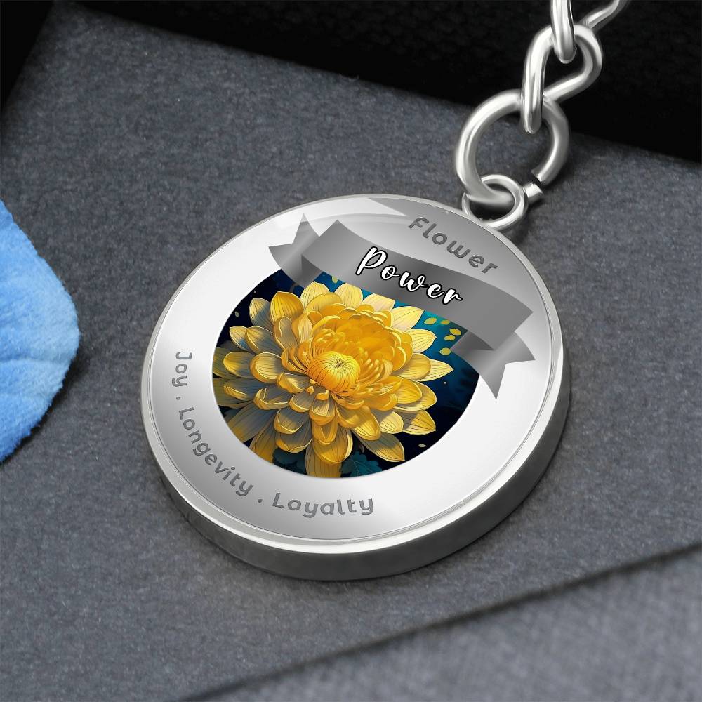 Chrysanthemum- Affirmation Keychain- More Than CharmsMore Than Charms