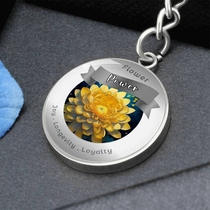 Chrysanthemum- Affirmation Keychain- More Than CharmsMore Than Charms