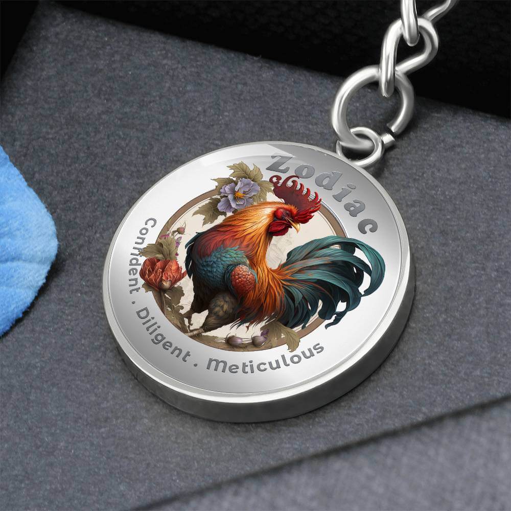 Rooster - Chinese Zodiac - Affirmation Keychain - More Than CharmsMore Than Charms