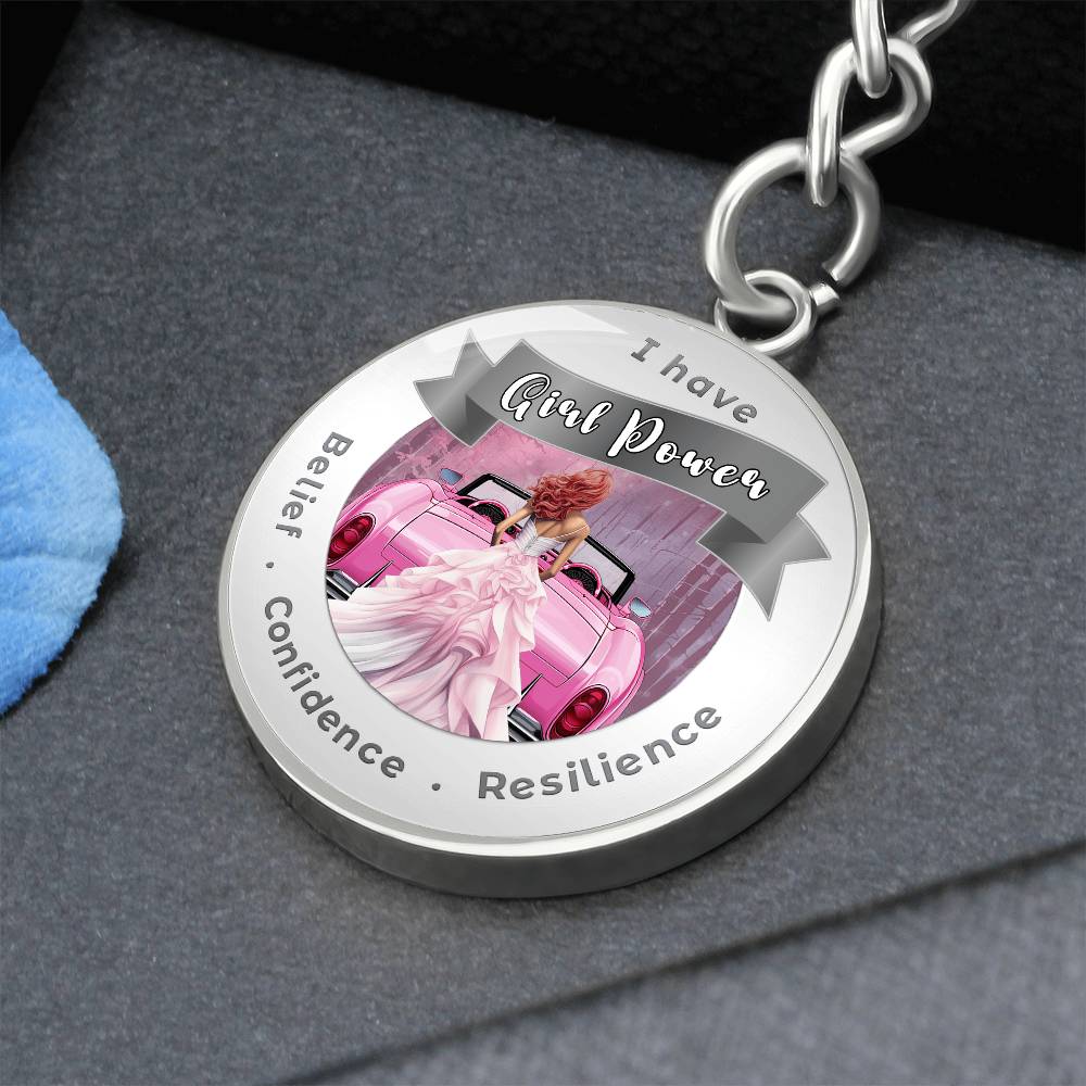 Girl Power- Red - Affirmation Keychain