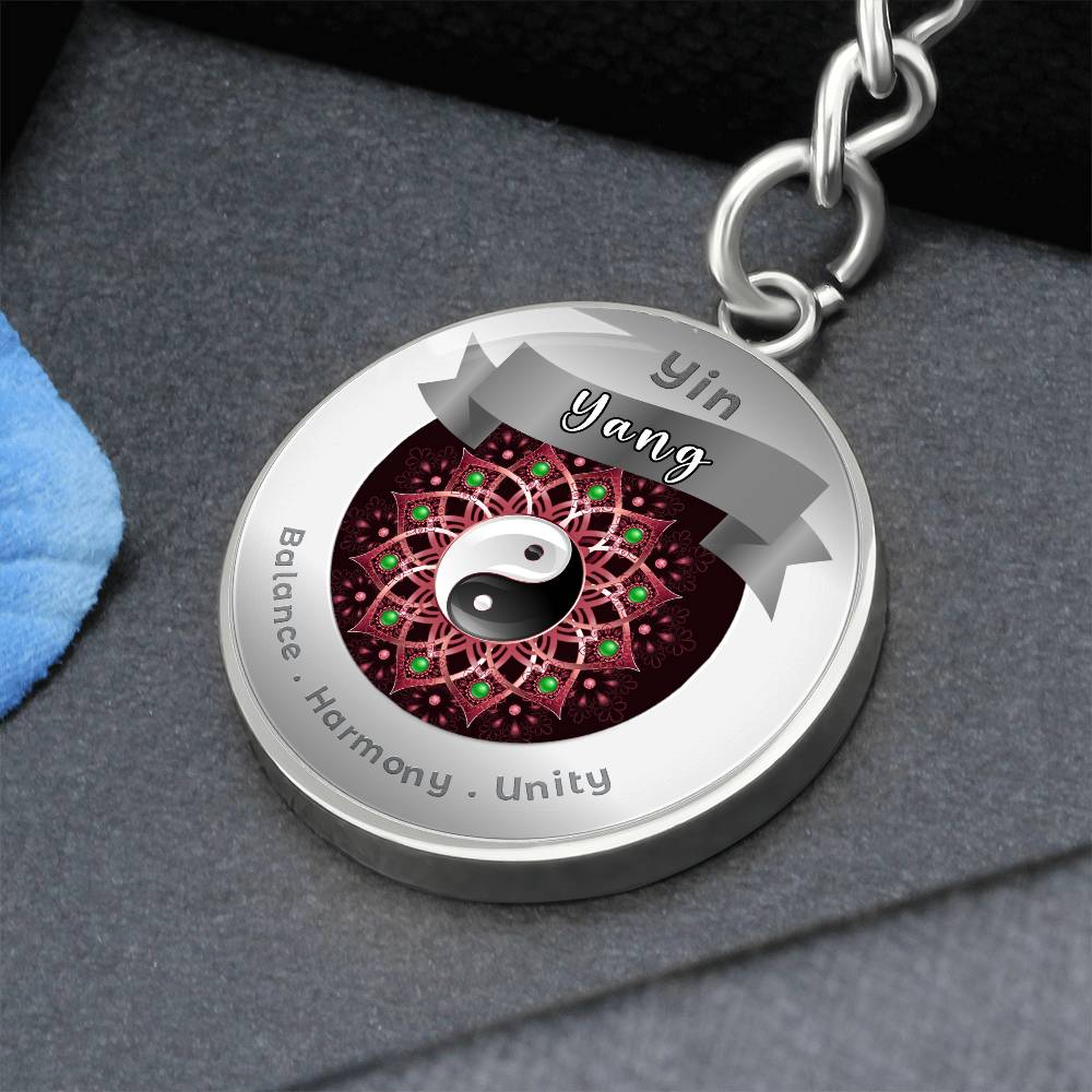 Yin Yang - Affirmation Keychain For Balance Harmony Unity - More Than CharmsMore Than Charms