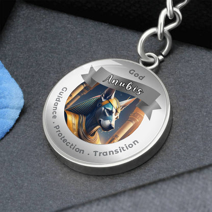 God Anubis - Affirmation Keychain For Guidance Protection Transition - More Than CharmsMore Than Charms