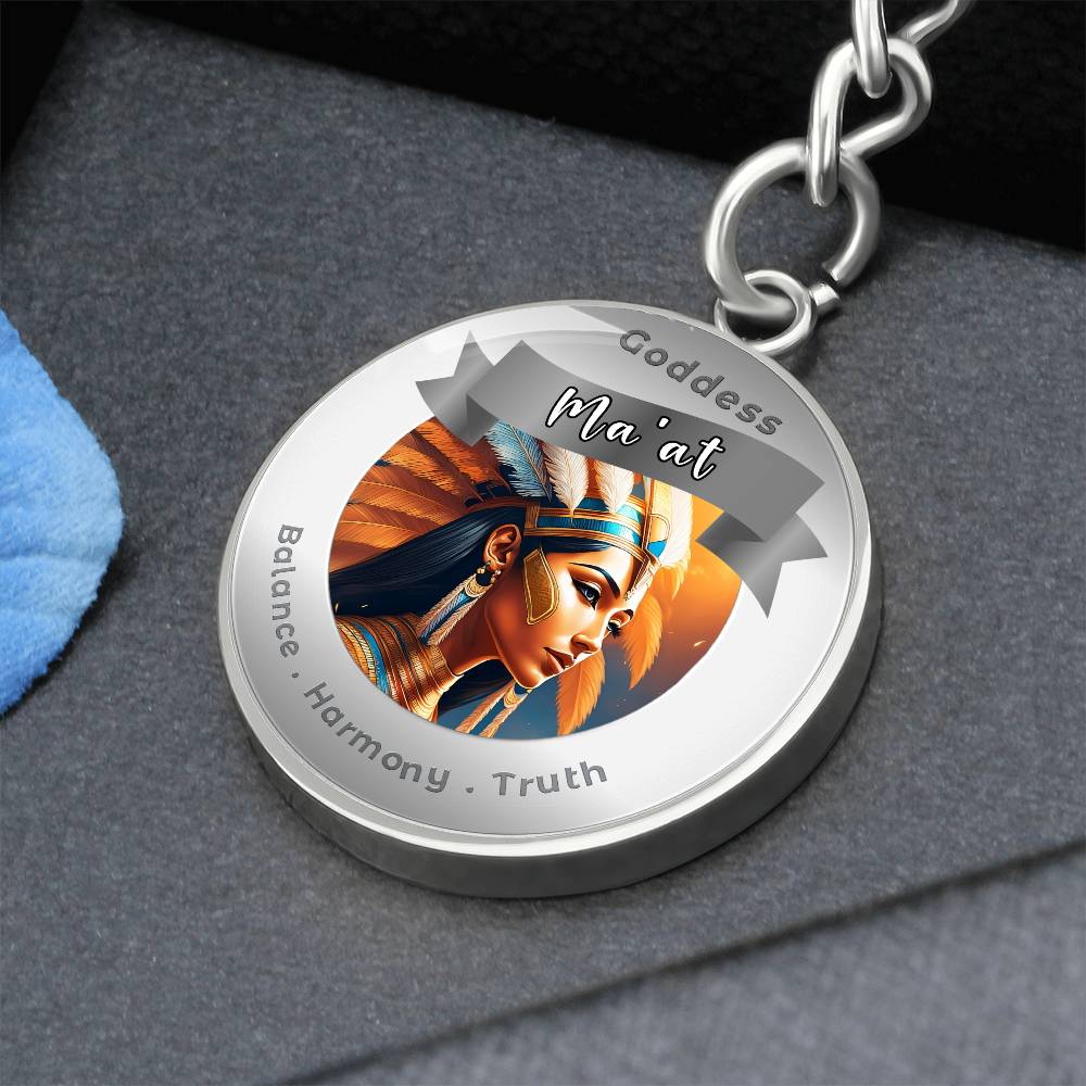 Goddess Ma’at - Affirmation Keychain For Balance Harmony Truth - More Than CharmsMore Than Charms