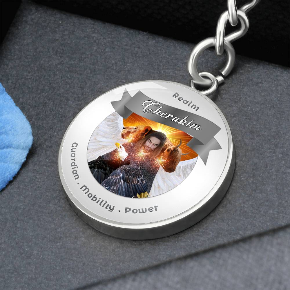 Cheribum- Angelic Realms Affirmation Keychain For Mobility, Power & Guardian - More Than CharmsMore Than Charms