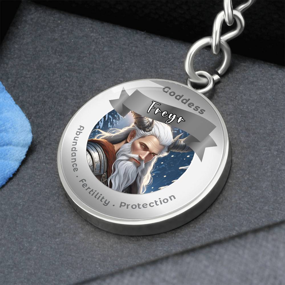 Freyr - Affirmation Keychain For Abundance Fertility Protection- More Than CharmsMore Than Charms