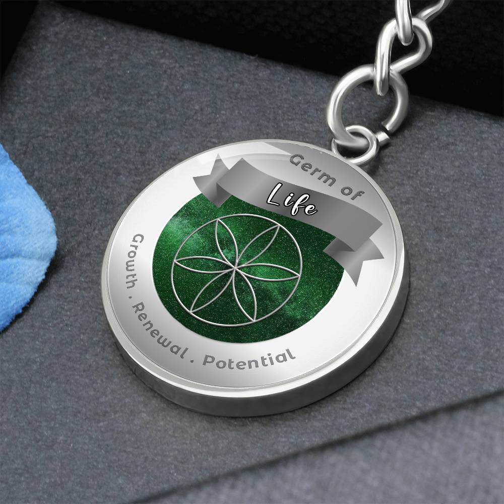 Germ of Life - Affirmation Keychain For Growth Renewal Potential - More Than CharmsMore Than Charms