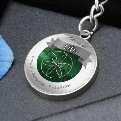 Germ of Life - Affirmation Keychain For Growth Renewal Potential - More Than CharmsMore Than Charms