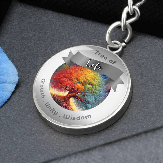 Tree of Life Charm Keychain - Growth, Unity & Wisdom - This Luxury Charm Keychain is more than just a keyring — it’s an empowering expression of your dreams, intentions, and personal energy.Featuring an original design with meaningful affirmations, symbol