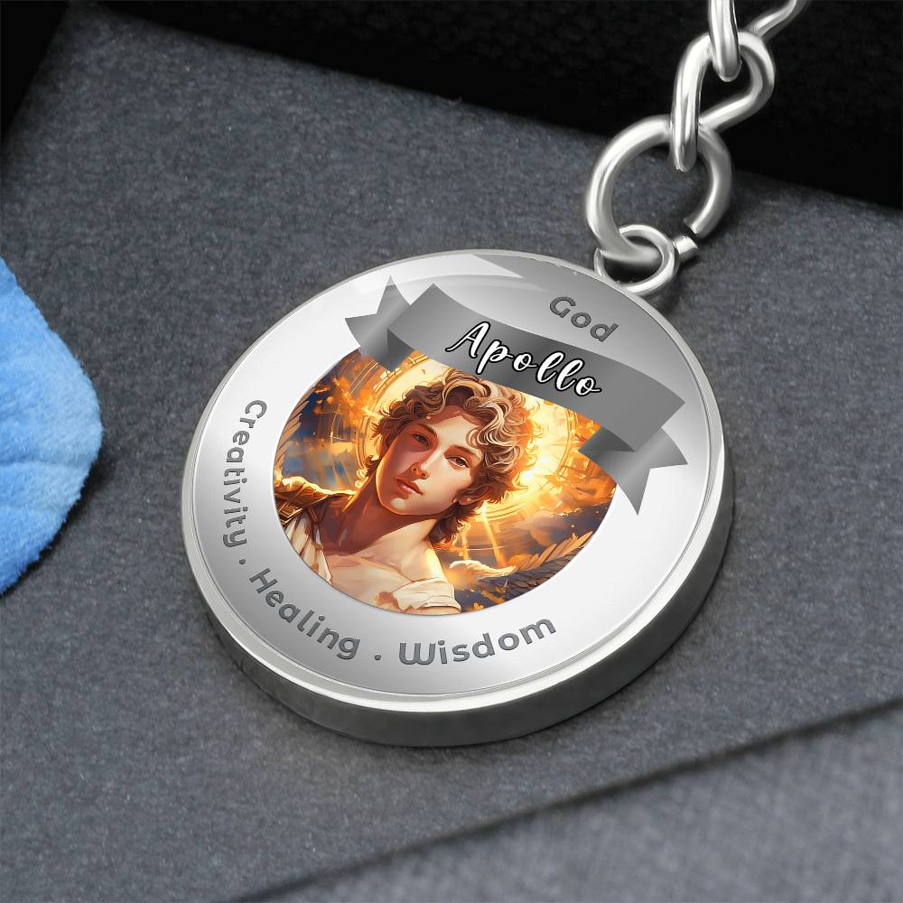 Apollo - Affirmation Keychain For. Creativity Healing Wisdom - More Than CharmsMore Than Charms