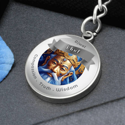 Djwal Khul - Affirmation Keychain For Compassion, Truth & Wisdom - More Than CharmsMore Than Charms