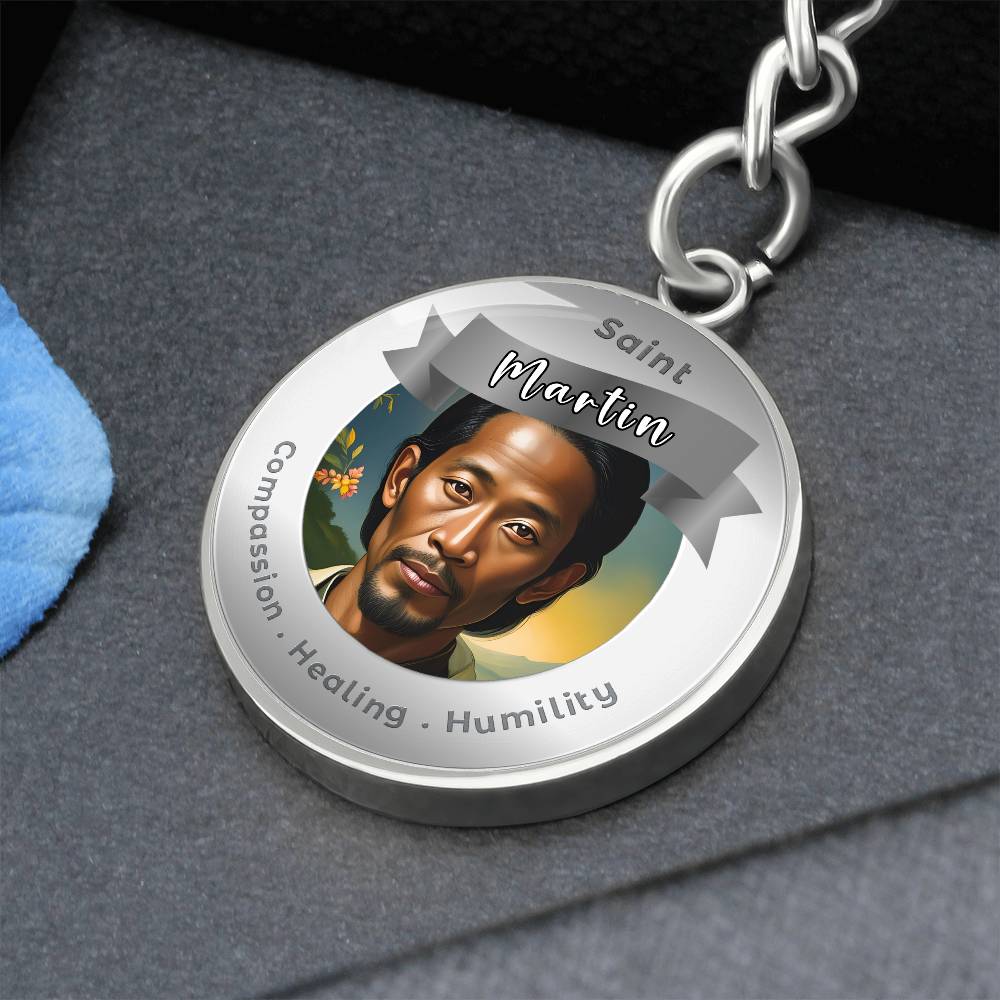 Saint Martin - Affirmation Keychain For Compassion Healing Humility- More Than CharmsMore Than Charms