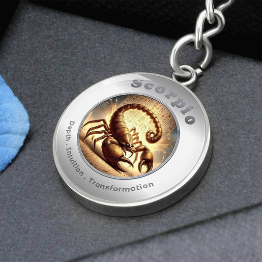 Scorpio - Charm Keychain - This Luxury Charm Keychain is more than just a keyring — it’s an empowering expression of your dreams, intentions, and personal energy.Featuring an original design with meaningful affirmations, symbols, or imagery, each charm is
