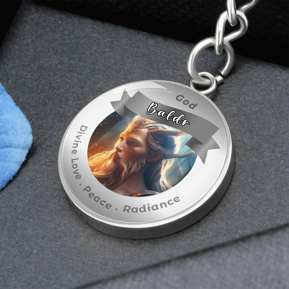 God Baldr - Affirmation Keychain For Divine Love Peace Radiance - More Than CharmsMore Than Charms