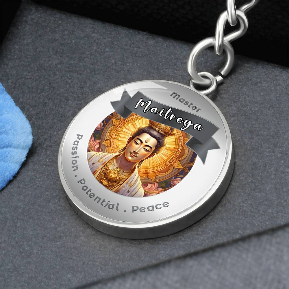 Maitreya - Affirmation Keychain For Enlightenment, Liberation & Peace - More Than CharmsMore Than Charms