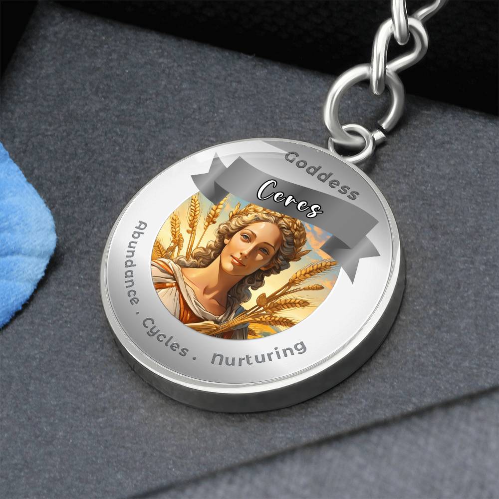 Goddess Ceres - Affirmation Keychain For Abundance Cycles Nurturing - More Than CharmsMore Than Charms