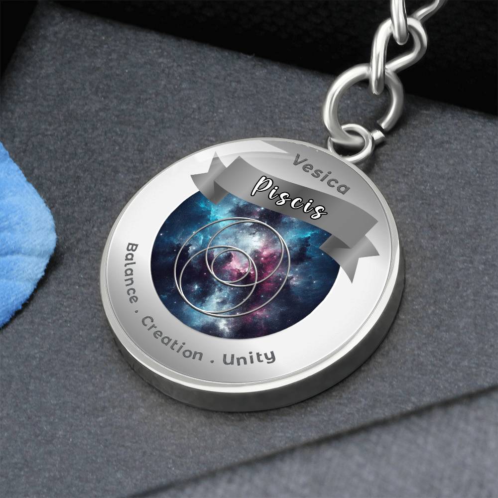 Vesica Piscis - Affirmation Keychain For Balance Creation Unity- More Than CharmsMore Than Charms