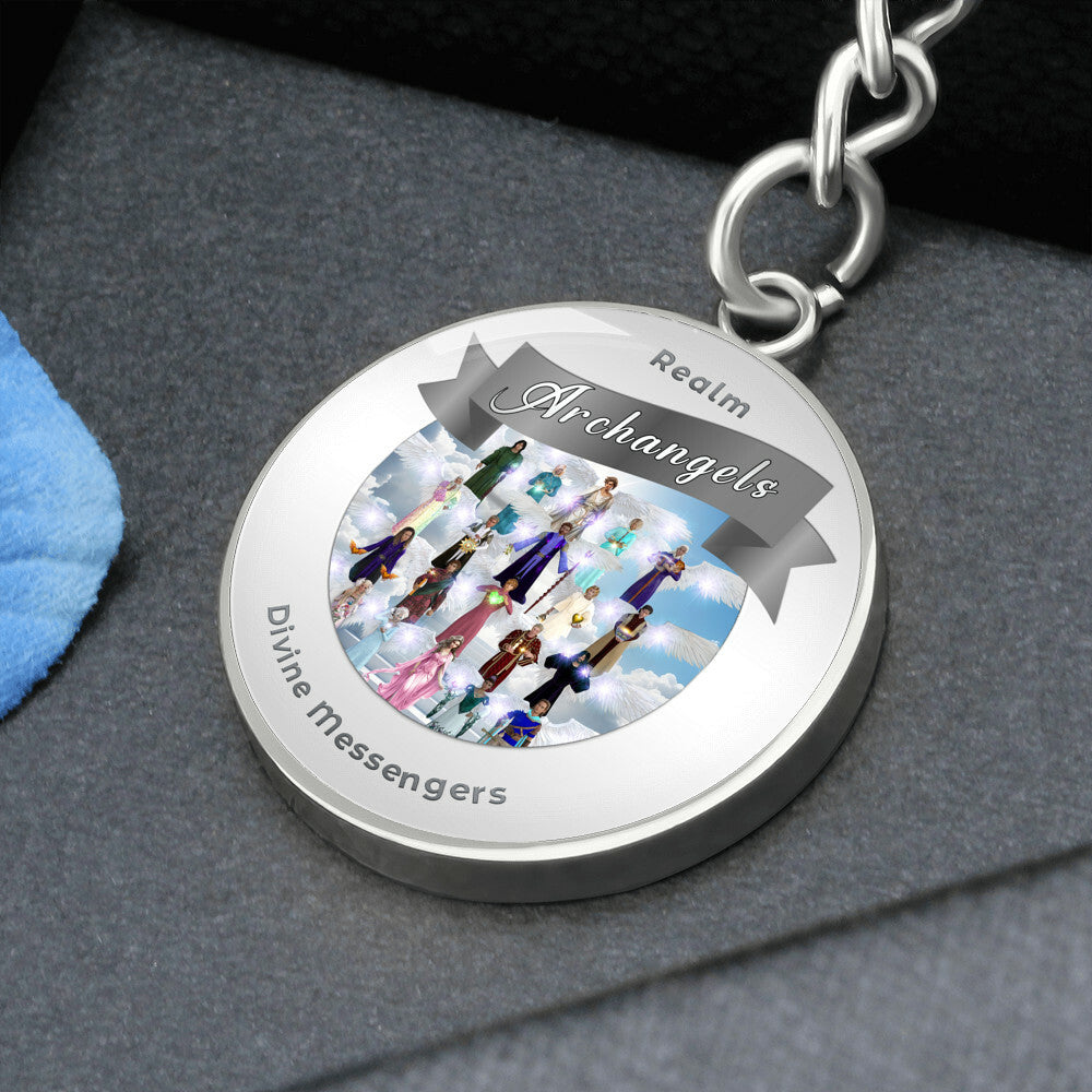 Archangels - Angelic Realm Affirmation Keychain For Divine Messengers - More Than CharmsMore Than Charms