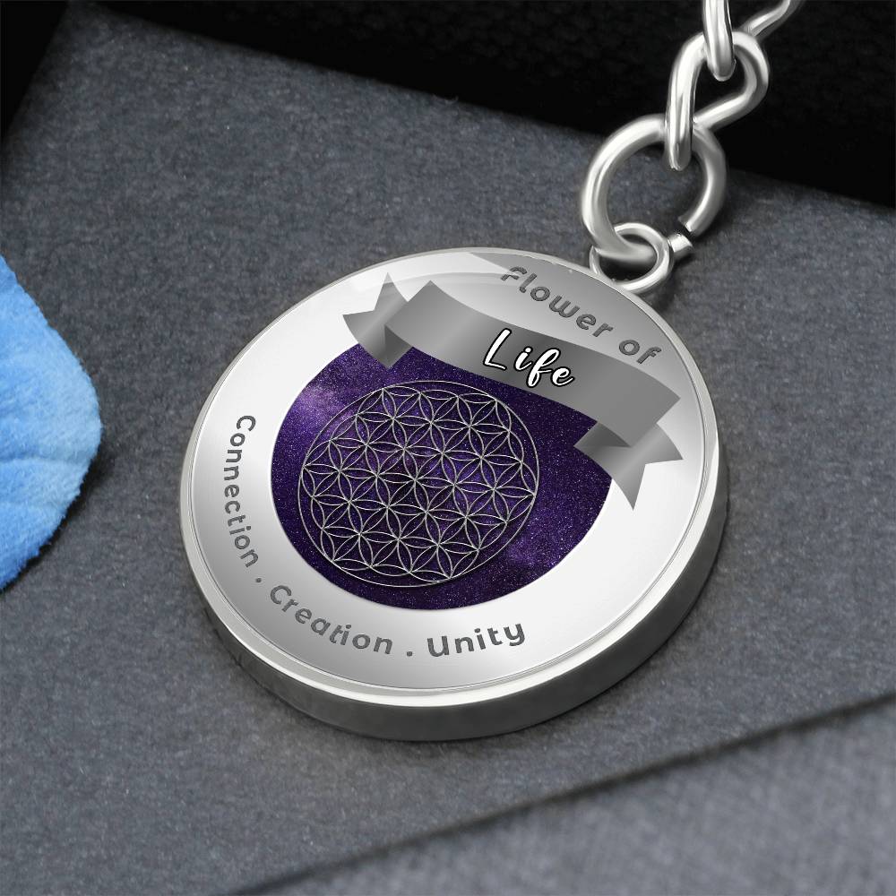 Flower of Life - Affirmation Keychain For Connection Creation Unity - More Than CharmsMore Than Charms