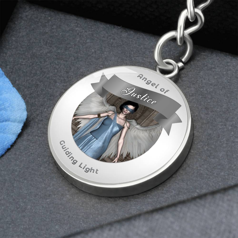 Justice - Guardian Angel Affirmation Keychain - More Than CharmsMore Than Charms