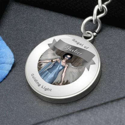 Justice - Guardian Angel Affirmation Keychain - More Than CharmsMore Than Charms