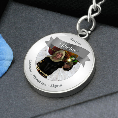 Virtues - Angelic Realm Affirmation Keychain For Signs, Miracles & Cosmos- More Than CharmsMore Than Charms