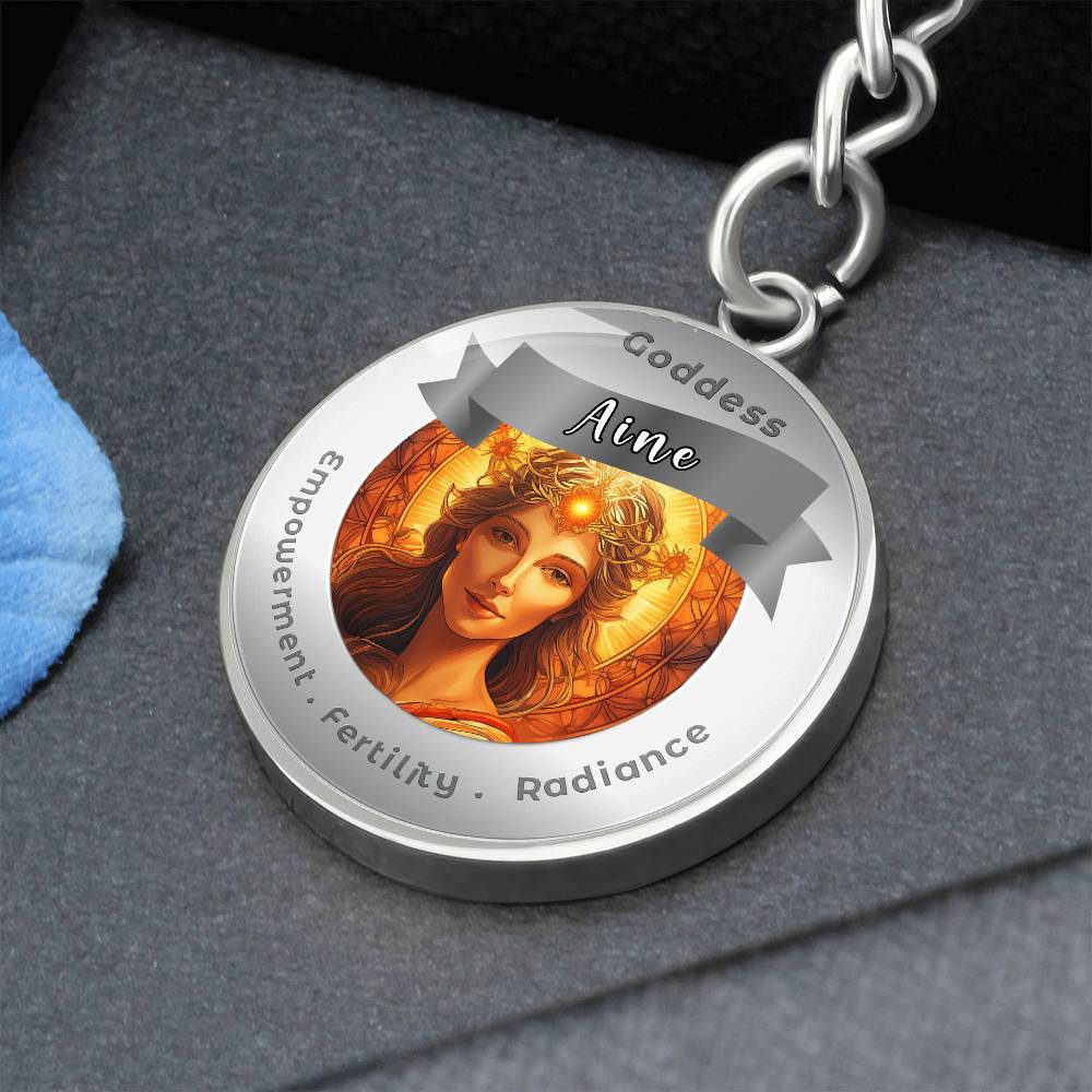 Goddess Aine - Affirmation Keychain For Empowerment Fertility Radiance - More Than CharmsMore Than Charms