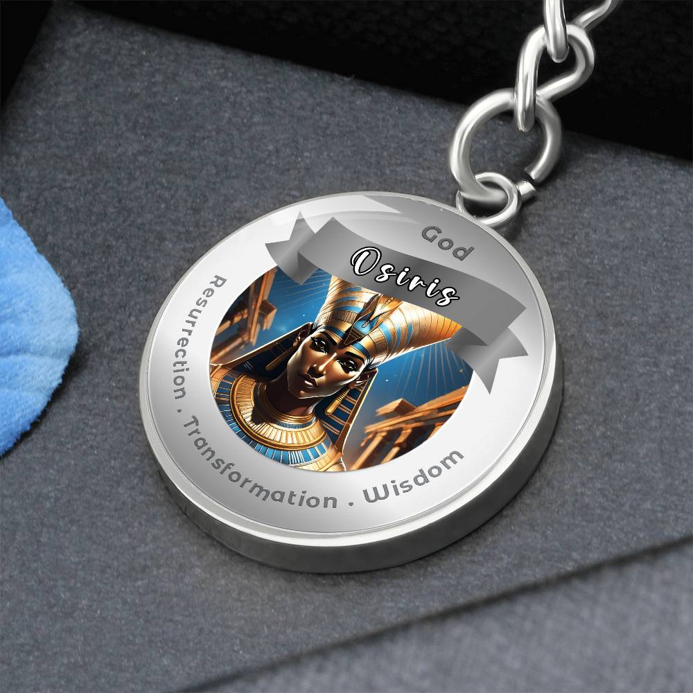 Osiris Affirmation Keychain For Resurrection Transformation Wisdom- More Than CharmsMore Than Charms