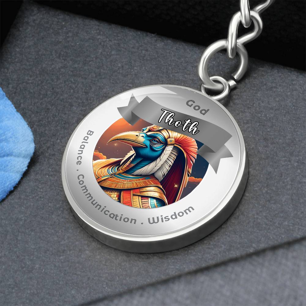 Thoth Osiris Affirmation Keychain For Balance Communication Wisdom - More Than CharmsMore Than Charms
