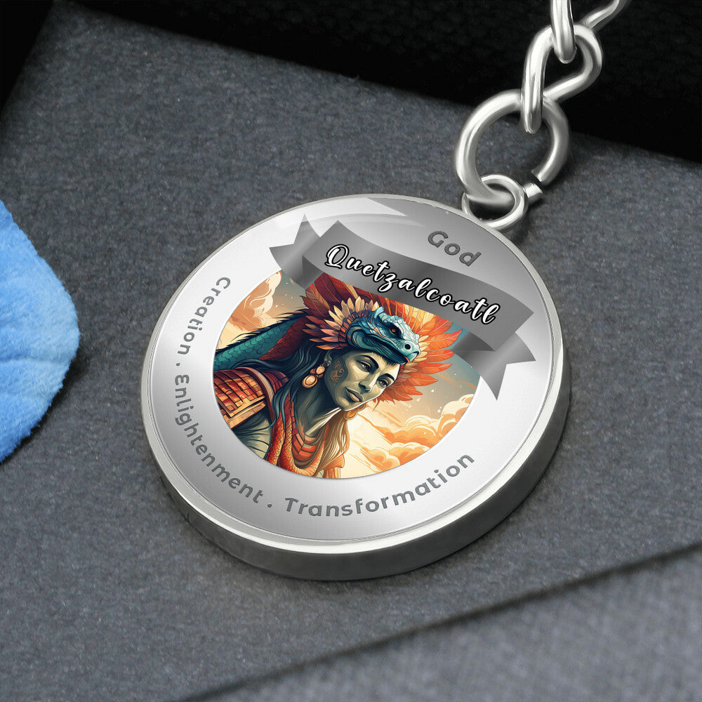 Quetzalcoatl- Affirmation Keychain For Creation Enlightenment Transformation - More Than CharmsMore Than Charms