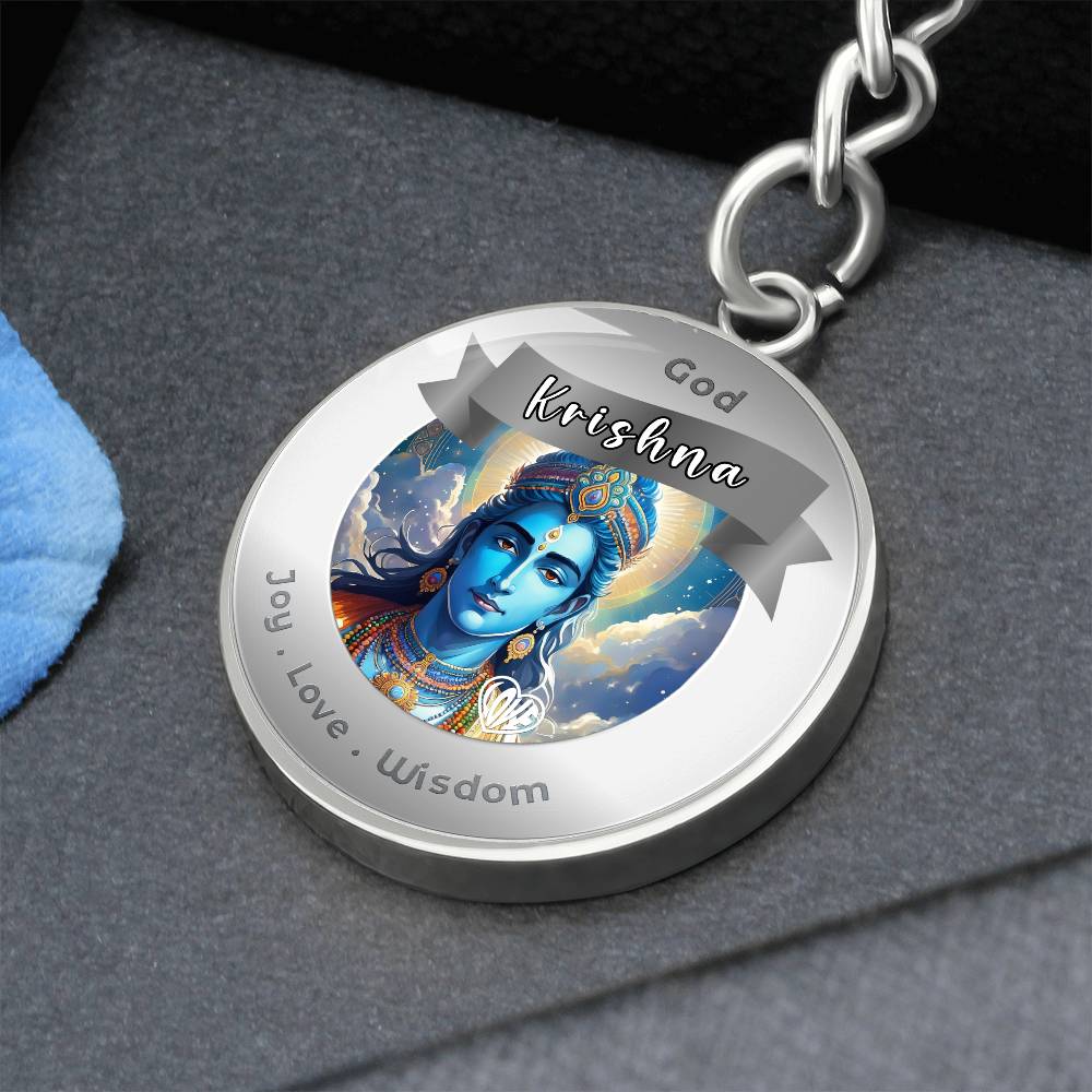 Krishna- Affirmation Keychain For Joy Love WisdomFamily - More Than CharmsMore Than Charms