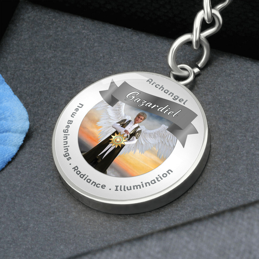 Archangel Gazadiel - Affirmation Keychain For New Beginnings, Radiance & Illumination - More Than CharmsMore Than Charms