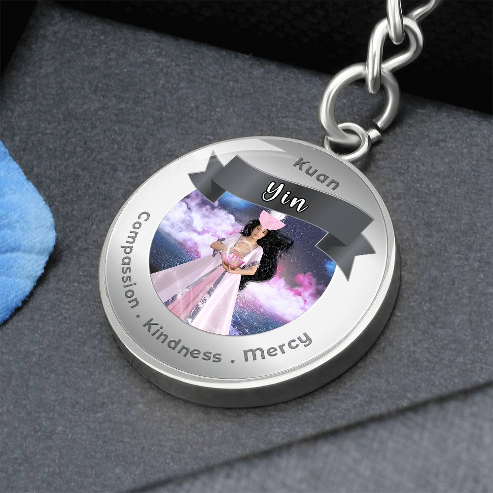 Kuan Yin - Affirmation Keychain For Compassion, Kindness & Mercy - More Than CharmsMore Than Charms