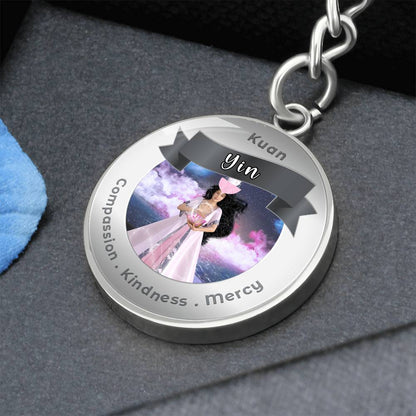 Kuan Yin - Affirmation Keychain For Compassion, Kindness & Mercy - More Than CharmsMore Than Charms
